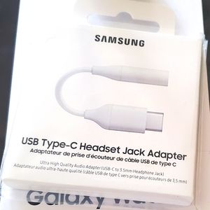 Brand New Samsung USB Type-C Headset Jack Adapter Used For Any Android Devices